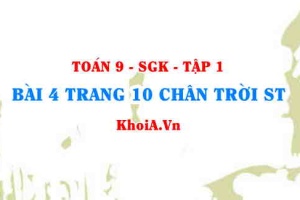 Bài 4 trang 10 Toán 9 Chân trời sáng tạo Tập 1